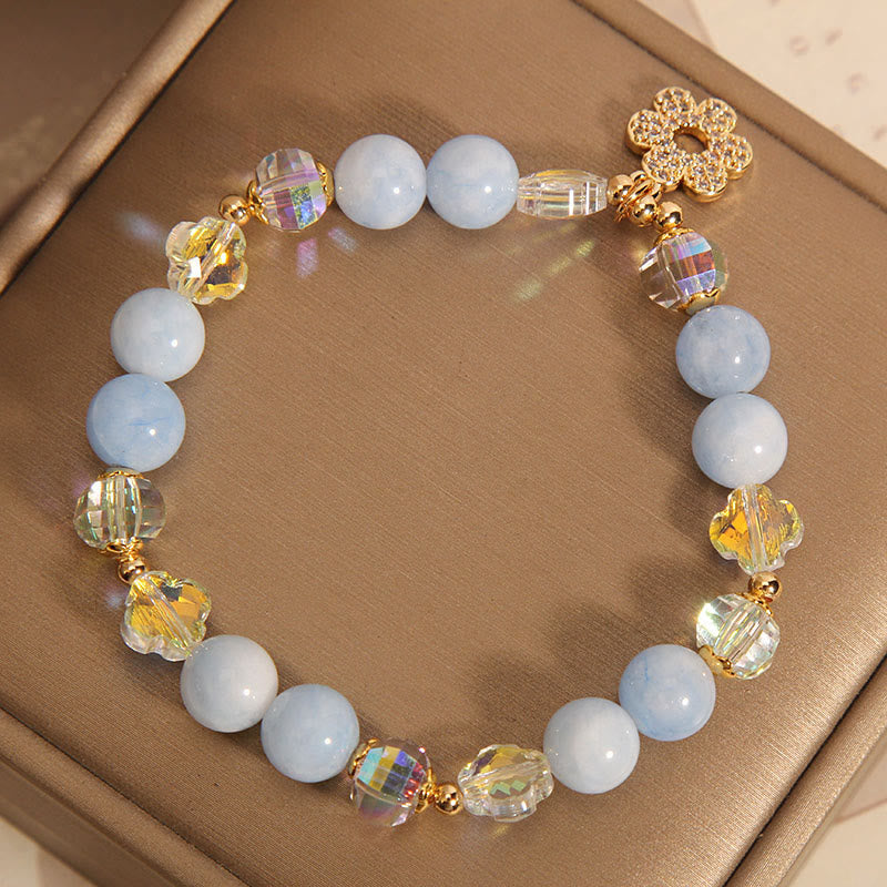 Aquamarine Healing Crystal Bracelet 14-16cm | Tranquility