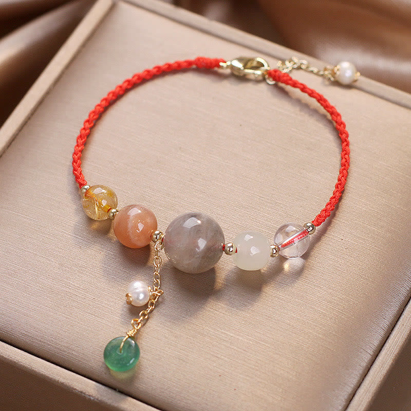 Moonstone Bracelet with Peace Buckle | Healing Harmony & Balance