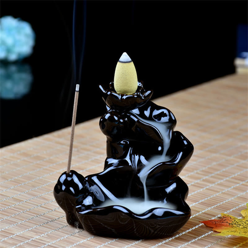 Handcrafted Ceramic Waterfall Backflow Incense Burner