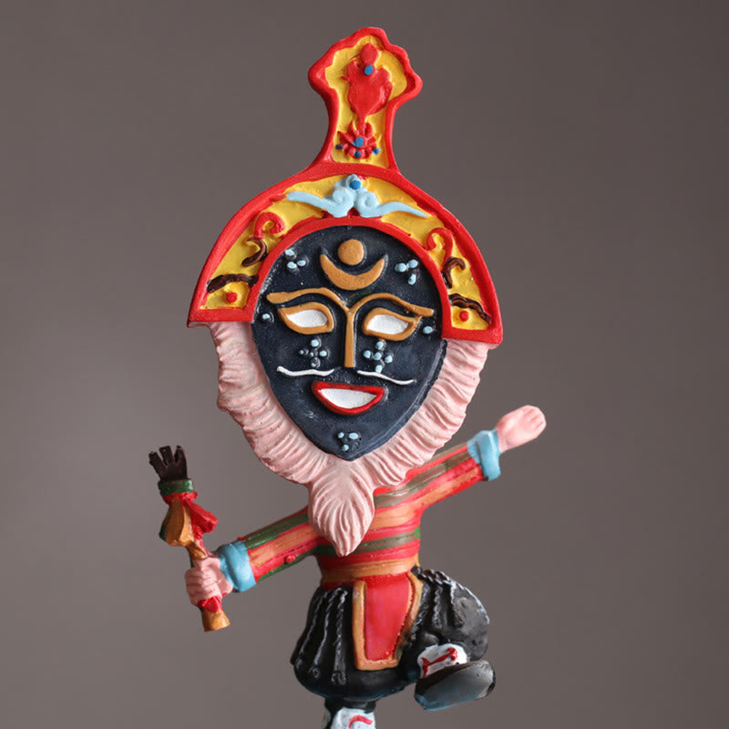 Tibetan Opera Face Mask Puppet | Zen Decor Ornament