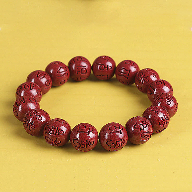 8mm Natural Double Pixiu Cinnabar Wealth Bracelet