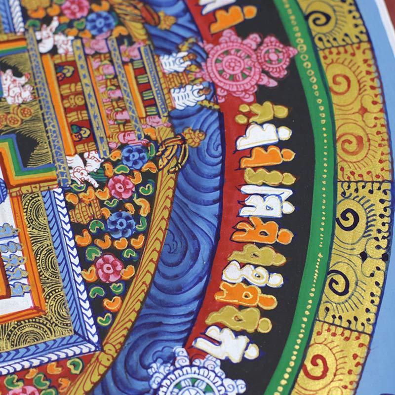 Handmade Tibetan Thangka Painting | 37x42cm Spiritual Art