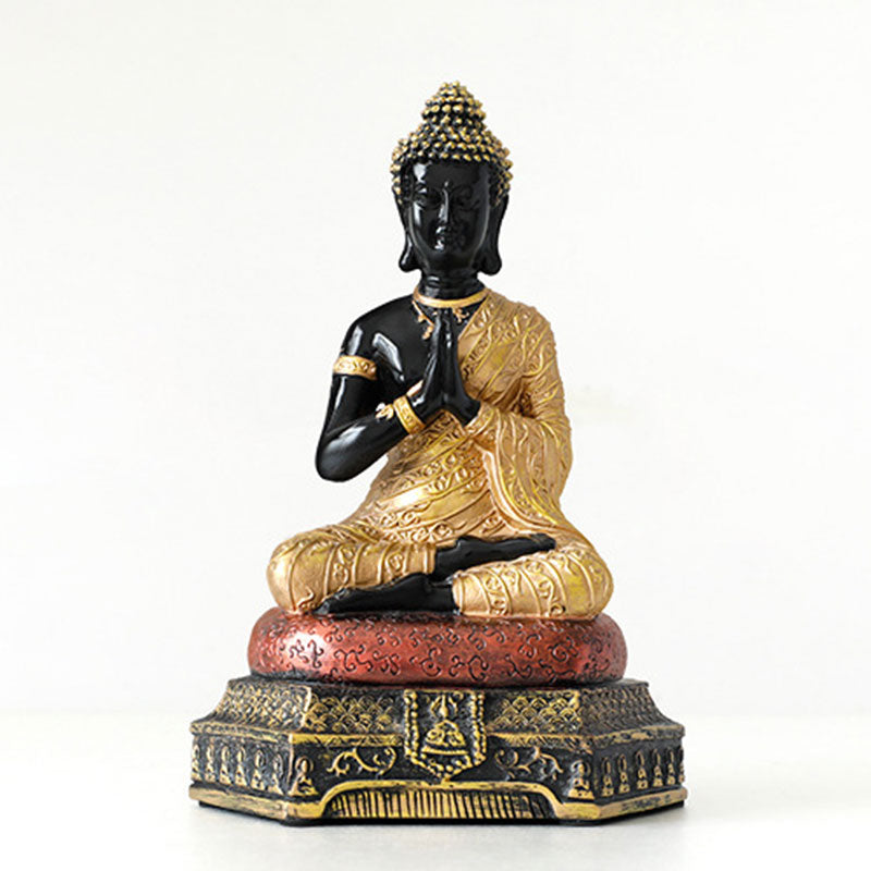 Buddha Compassion Resin Statue for Serenity and Luck