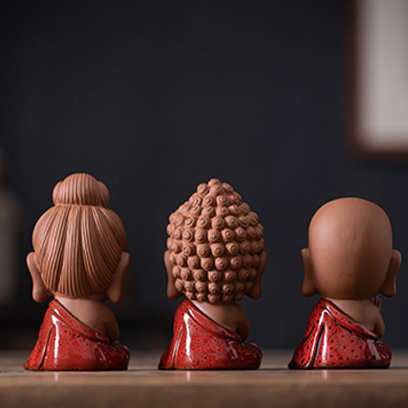 Ceramic Buddha Statue Set | Mini Gautama & Bodhisattvas