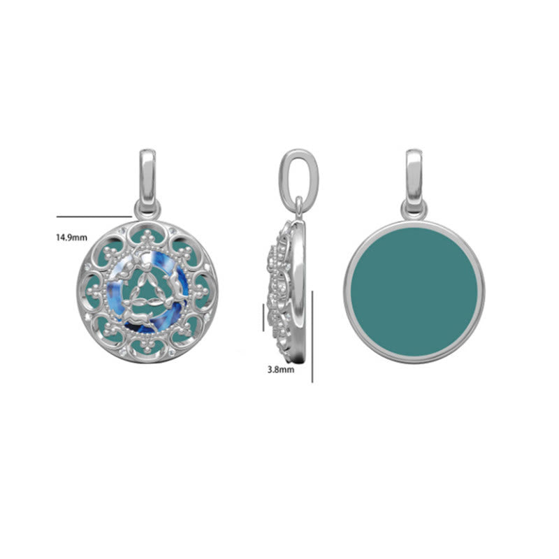 925 Sterling Silver Turquoise Balance Necklace Pendant