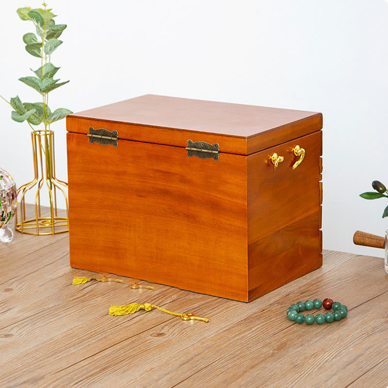 Four-Layer Solid Wood Jewelry Box with Velvet | Zen Decor