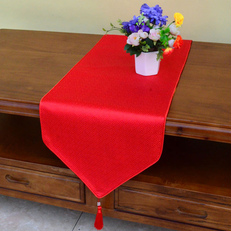 Tibetan Prayer Altar Table Runner with Dragon & Vajra