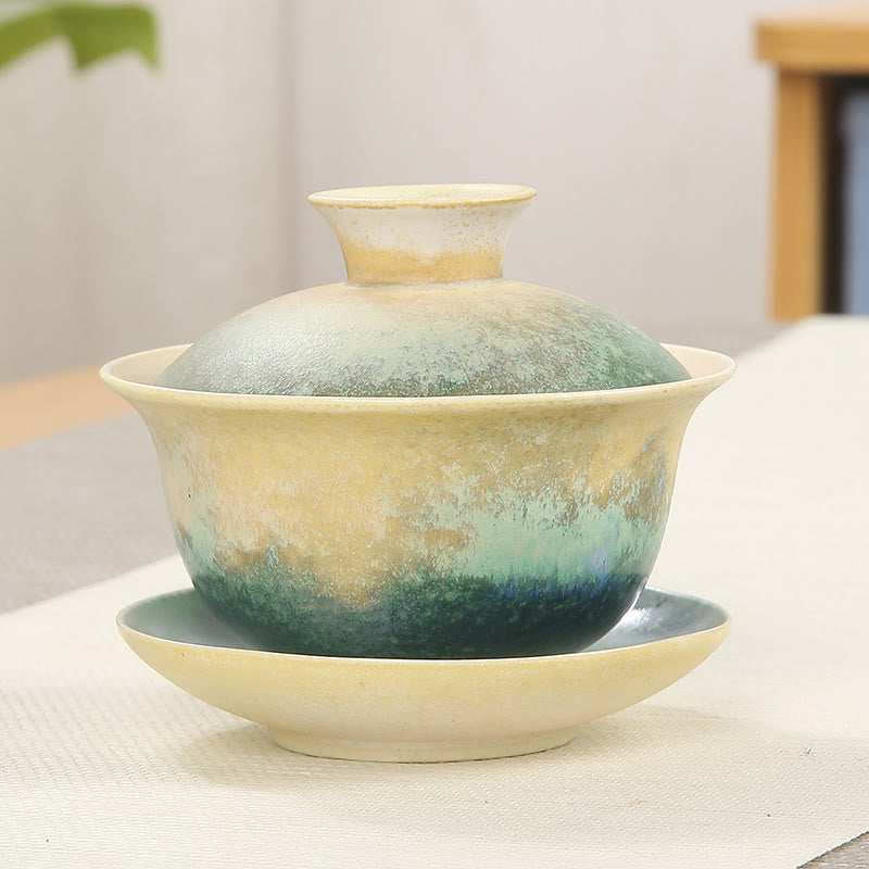 Porcelain Gaiwan Zen Tea Cup & Saucer 150ml Ceramic Set