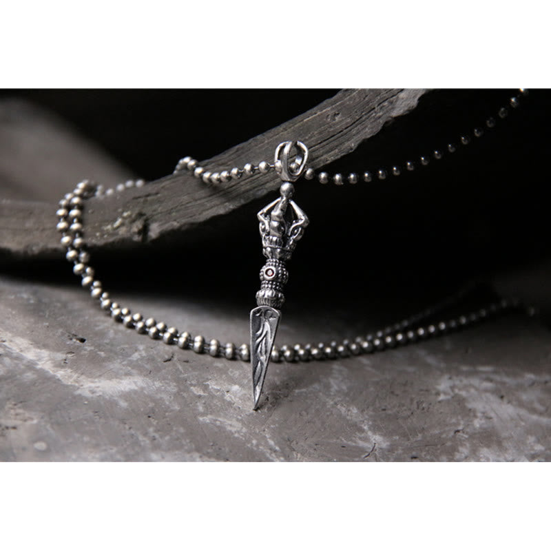 925 Sterling Silver Dorje Vajra Necklace | Spiritual Enlightenment