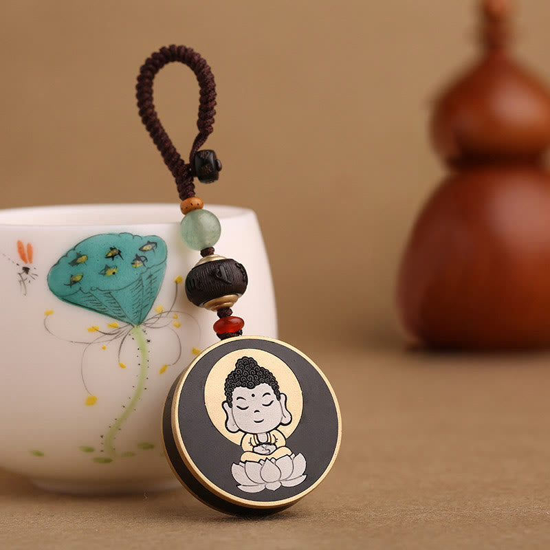 Ebony Rosewood Spiritual Balance Car Key Chain | Healing Sounds