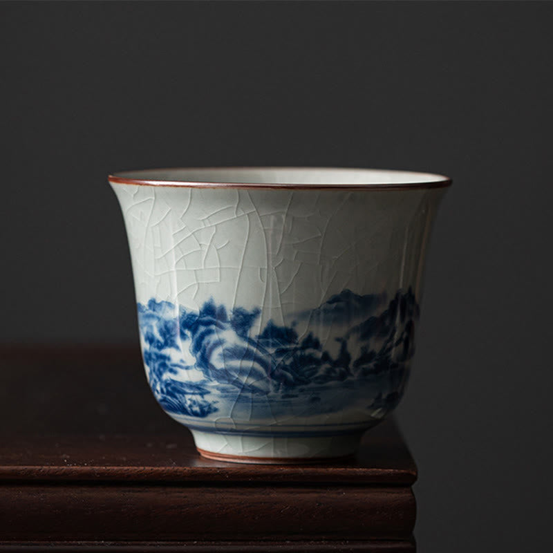 Lotus Ceramic Tea Cup 150ml for Traditional Tea Rituals