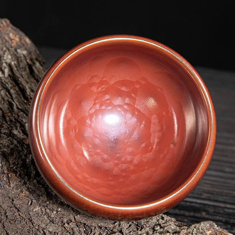 Handmade Lotus Design Ceramic Tea Cup for Kung Fu Tea Ceremony