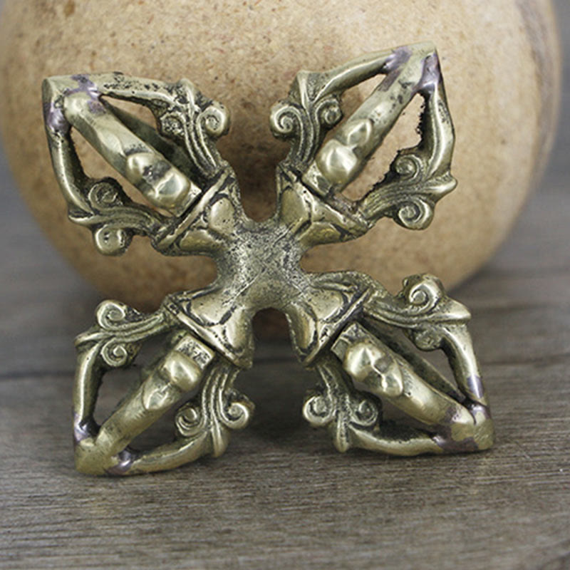 6.7cm Copper Double Dorje Vajra Spiritual Strength Ritual