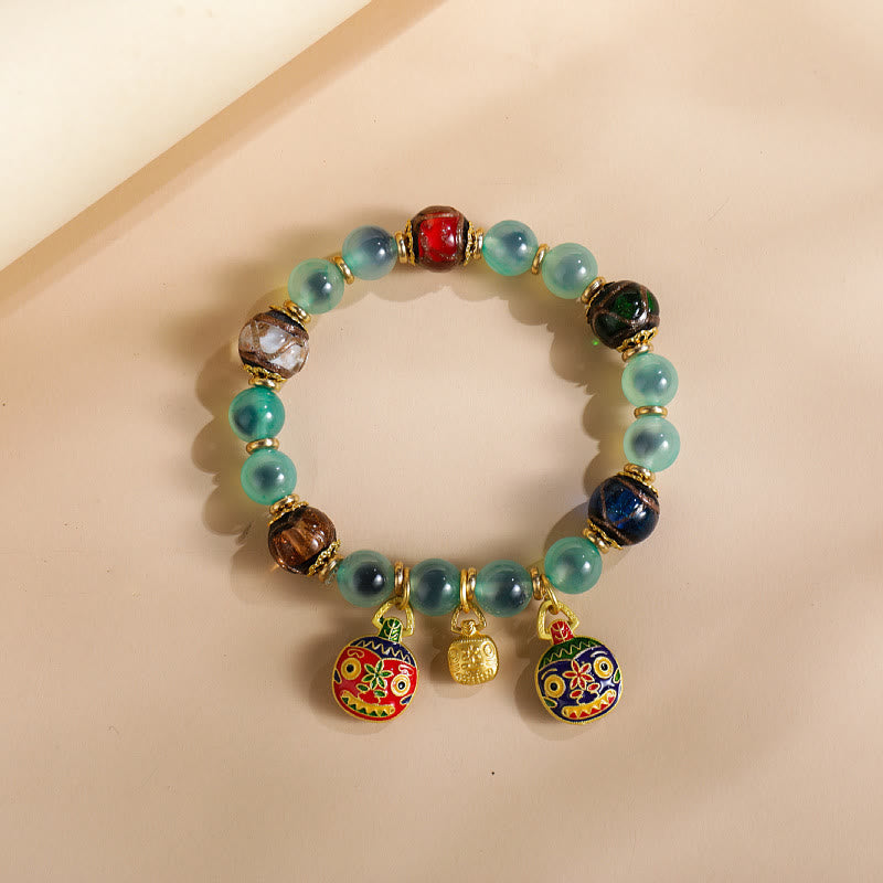 8mm Colorful Candy Agate Strength Bracelet