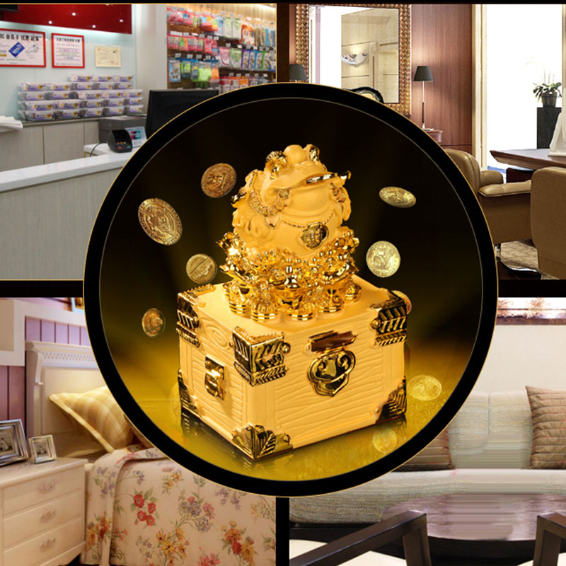 Feng Shui Money Frog Statue for Luck and Wealth Decor - Medium