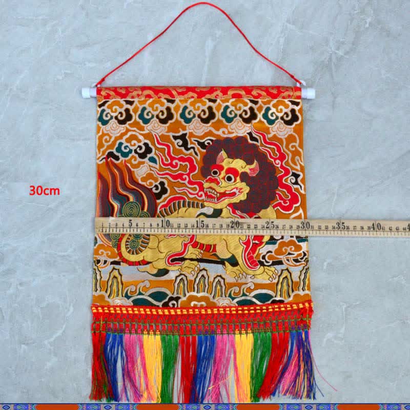 Colorful Kirin Wall Art | Feng Shui Spiritual Decor 30cm
