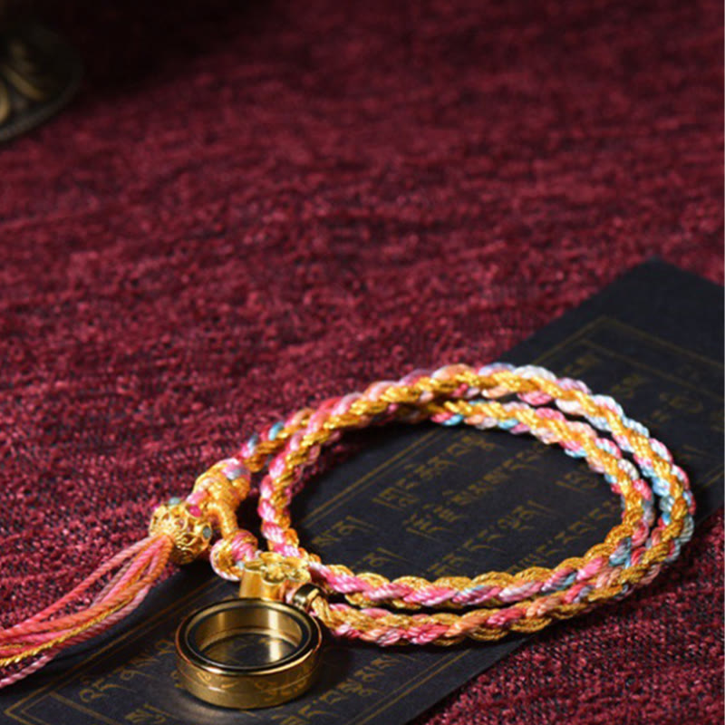 Tibetan Handmade Luck Double Wrap Colorful String Bracelet