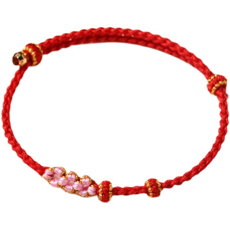Handmade Red String Protection Bracelet for Renewal and Luck