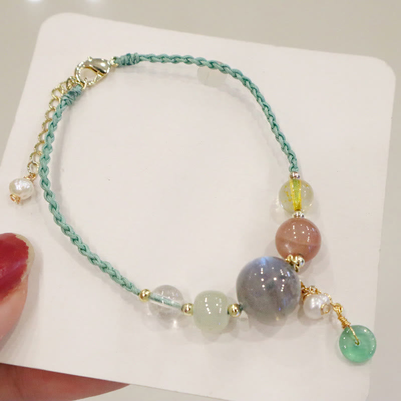 Moonstone Bracelet with Peace Buckle | Healing Harmony & Balance