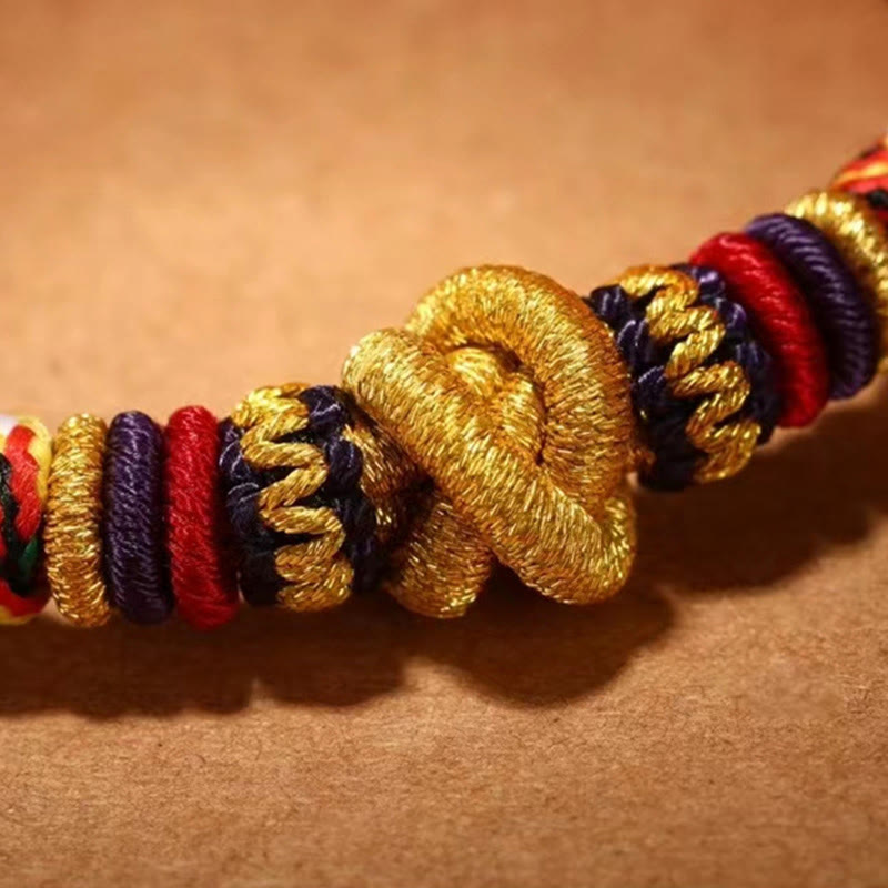 925 Sterling Silver Om Mani Padme Hum King Kong Knot Faith Bracelet