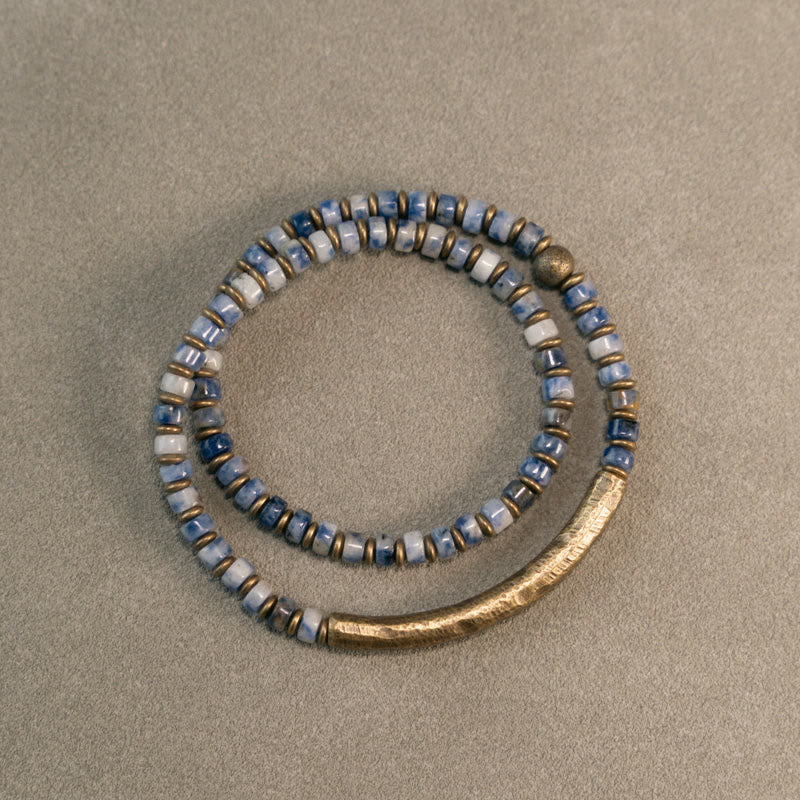 4mm Sodalite Picture Jasper Harmony Wisdom Bracelet