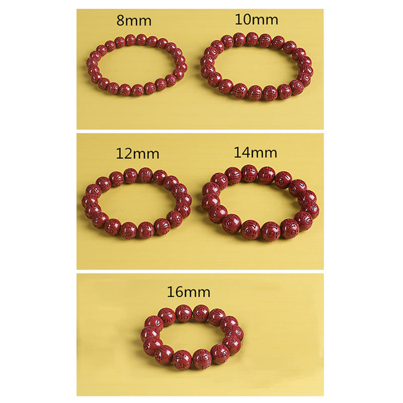 8mm Natural Double Pixiu Cinnabar Wealth Bracelet