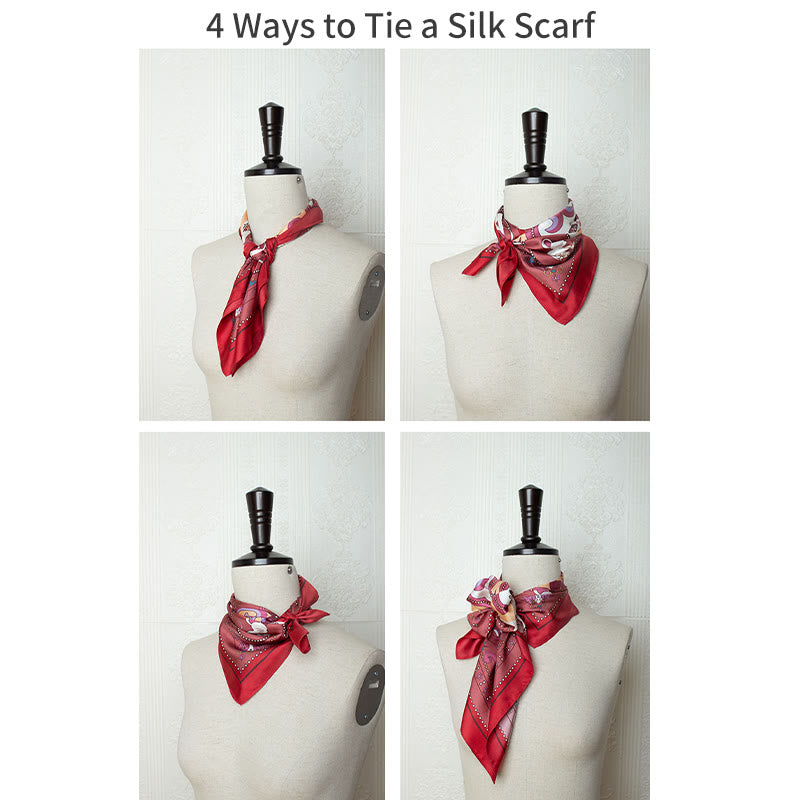 100% Mulberry Silk Scarf Inspired by Riyue Mountain | Tibetan Scarves