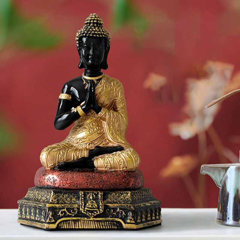 Buddha Compassion Resin Statue for Serenity and Luck