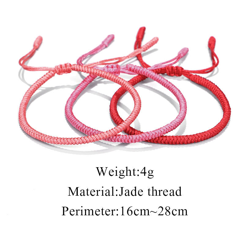 3Pcs Tibetan King Kong Knot Red String Protection Bracelet