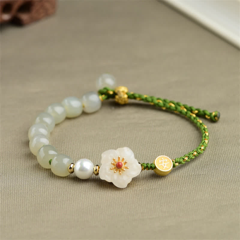 Hetian Jade Luck Charm Bracelet | 925 Silver Unisex