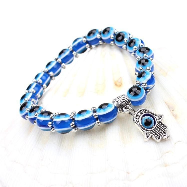 Evil Eye Hamsa Charm Bracelet for Personal Balance