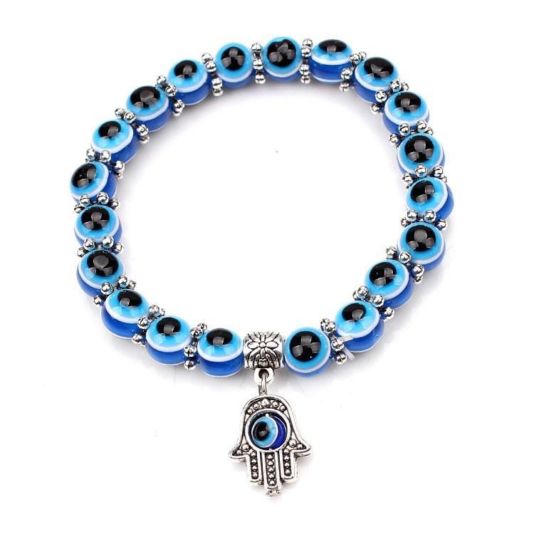 Evil Eye Hamsa Charm Bracelet for Personal Balance