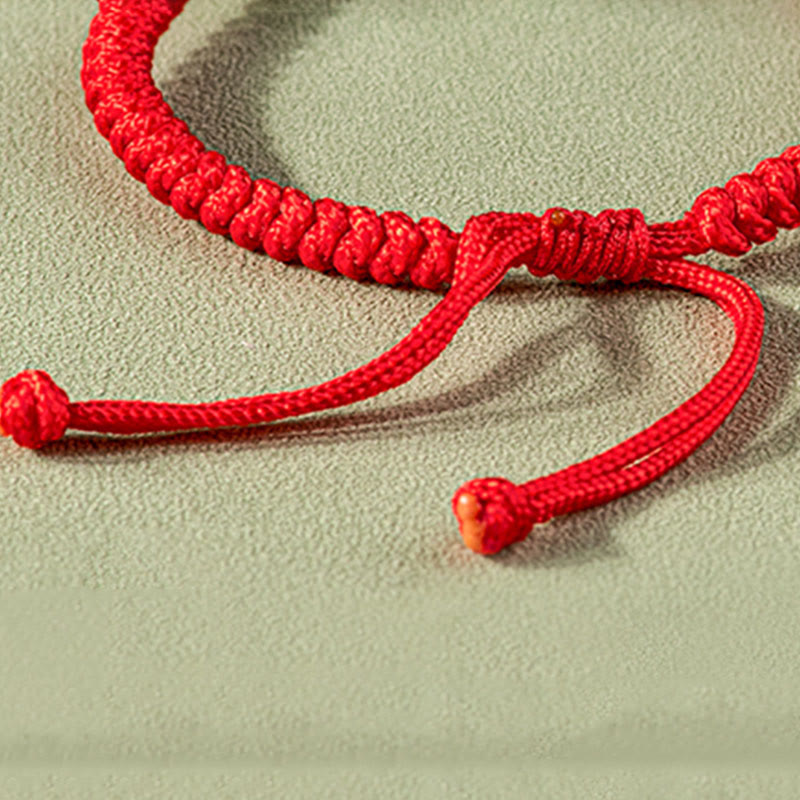 Jade Pi Xiu Protection Bracelet with King Kong Knot, Red String
