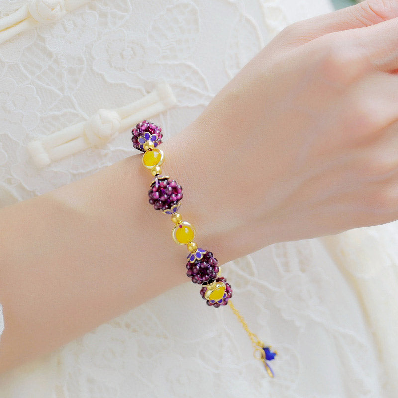 3mm Garnet & Amethyst Calm Bracelet for Women’s Healing