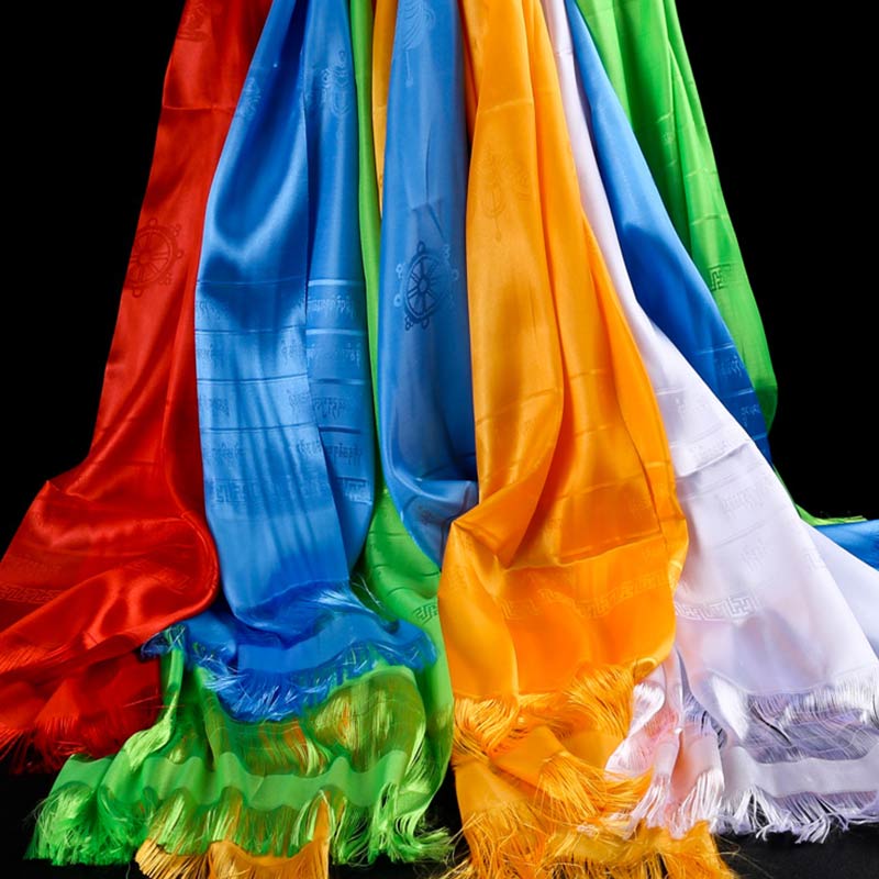 Tibetan Khata Scarf 235cm 5 Colors Zen Decor