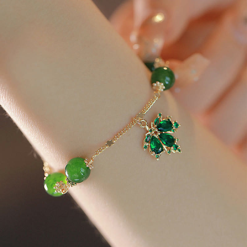 8mm Green Chalcedony Courage Strength Bracelet