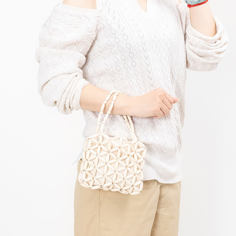 Hand-woven Mini Wooden Beads Spiritual Jewelry Bag