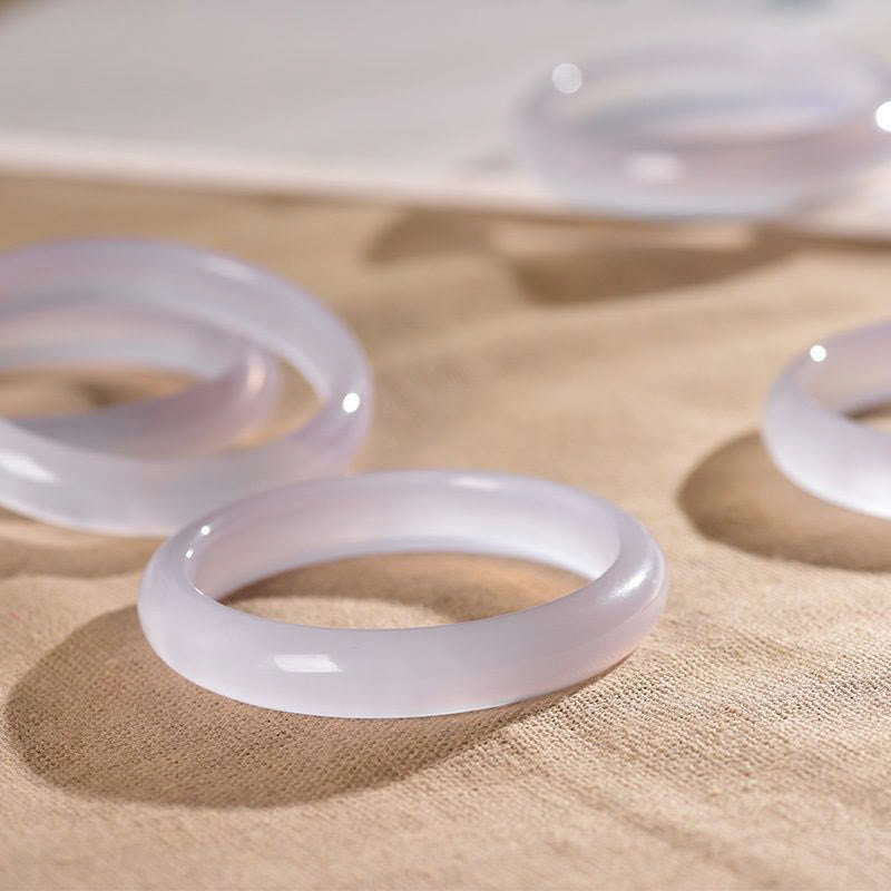 Purple Jade Protection Bracelet Bangle 55-56mm Calm Soothing