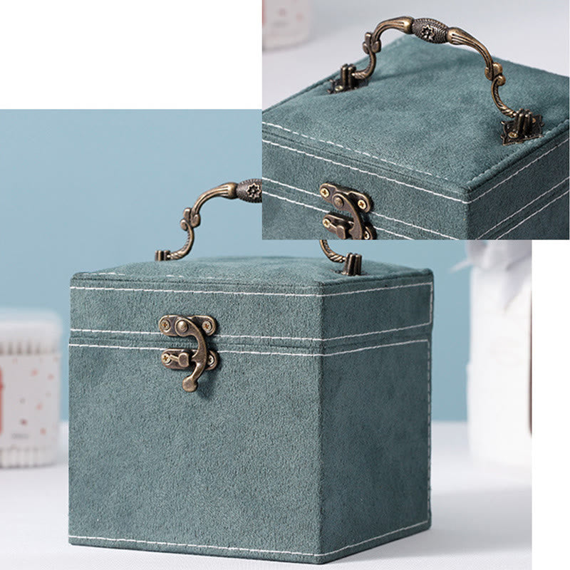 Three-Layer Flannel Jewelry Box Organizer | Zen Decor