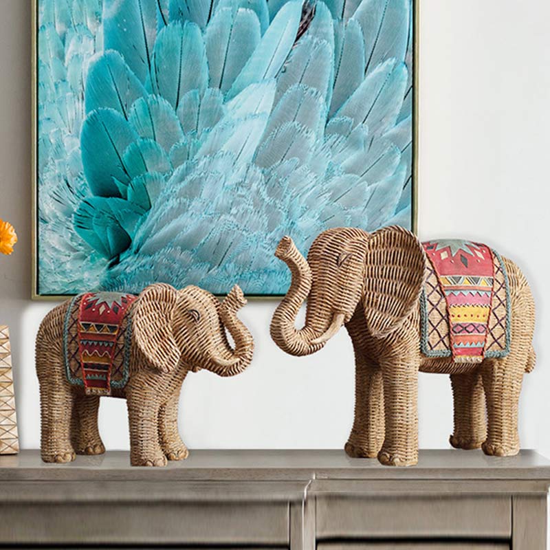 Elephant Resin Decoration for Wisdom & Wealth Home