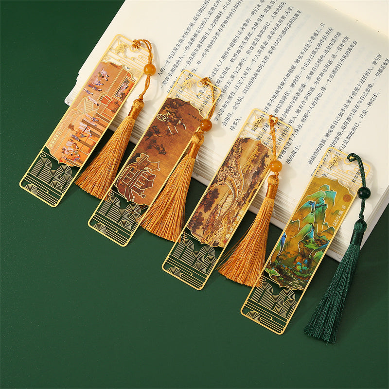 Metal Hollow Bookmark | Panorama of Rivers & Mountains Art