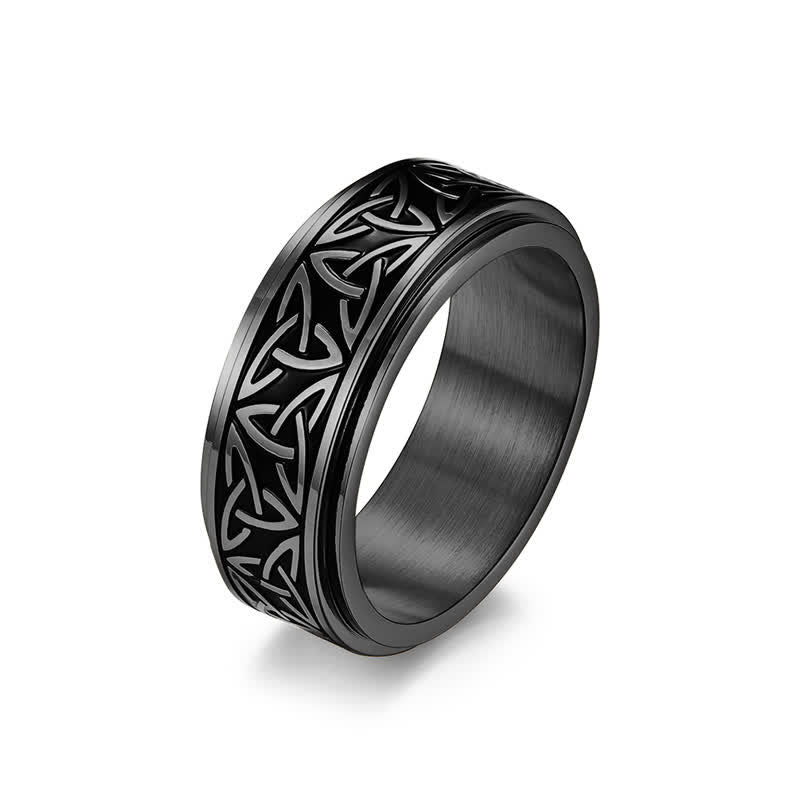 8mm Titanium Steel Triquetra Spiritual Ring for Balance