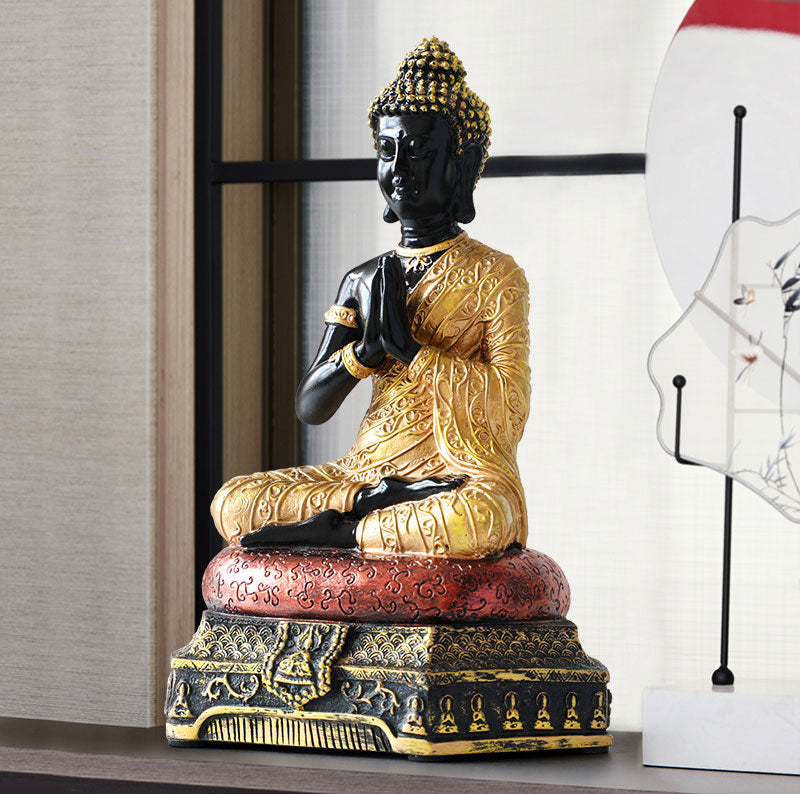 Buddha Compassion Resin Statue for Serenity and Luck