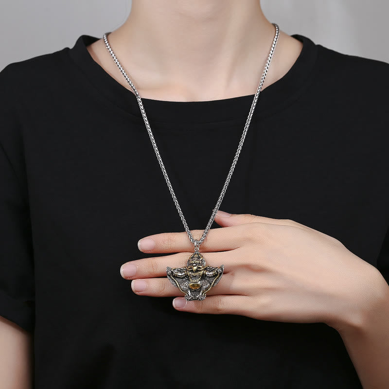 Copper Garuda Bird Protection Necklace Spiritual Pendant