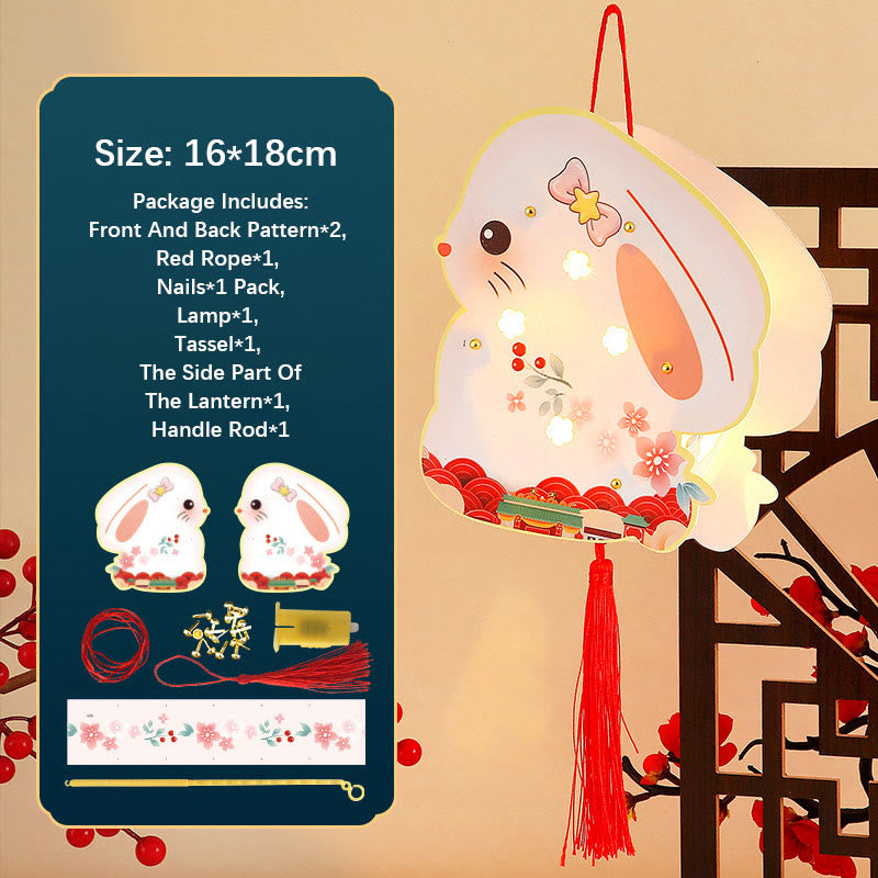 Good Luck Rabbit Paper Lantern | Zen Decor Accent