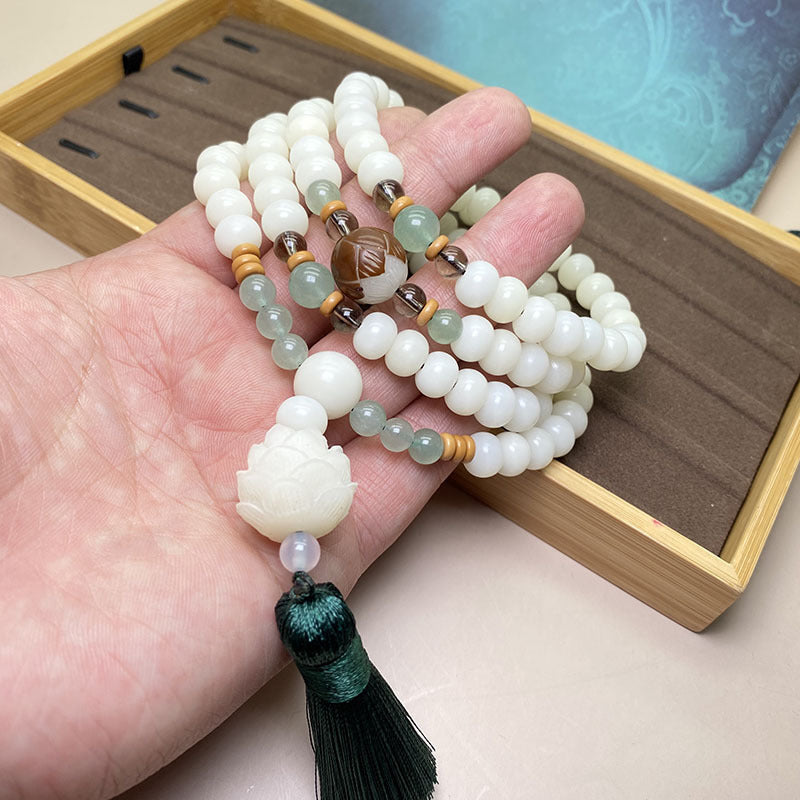7*9mm Bodhi Seed Mala Bracelet | Protection & Wisdom