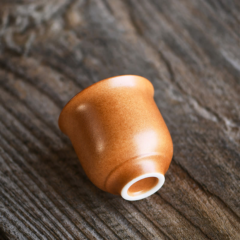 Dunhuang Lotus Ceramic Teacup 90ml for Zen Decor