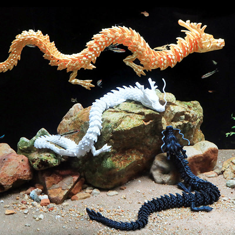 Luminous Feng Shui Dragon Statue 45cm for Luck & Protection