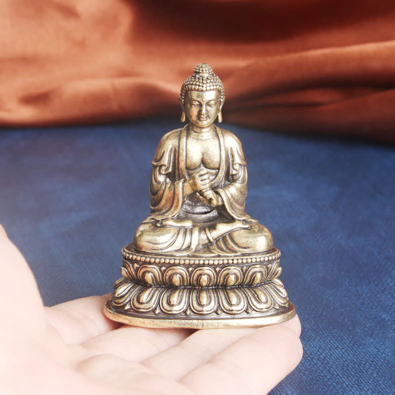 Tathagata Copper Buddha Statue 49x63mm Serenity Decoration