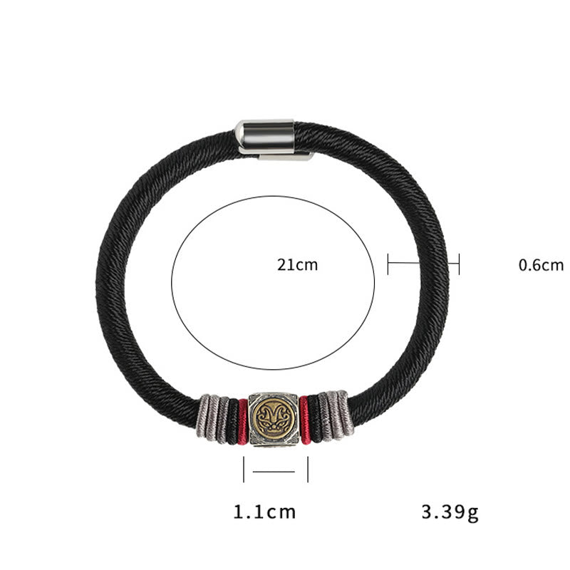 925 Sterling Silver King Kong Knot Faith Strength Bracelet